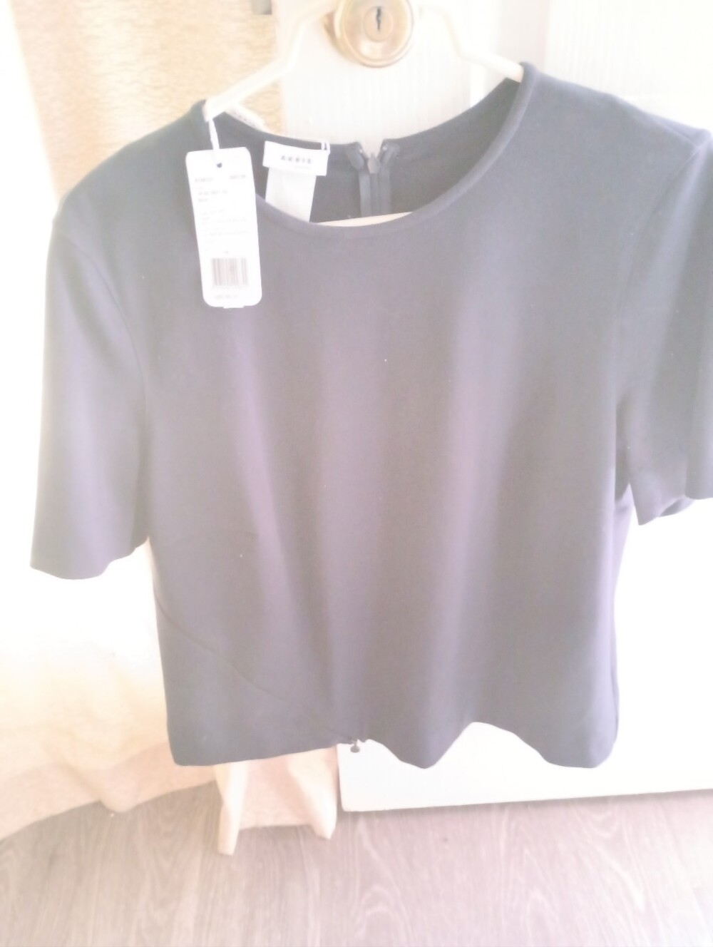 Akris Punto Black Short Sleeve Crewneck Top